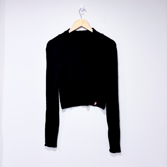 🌼NWOT🌼 LAIT DE POULE – Black maternity & nursing crop top | Size XL* - Picture 1 of 8